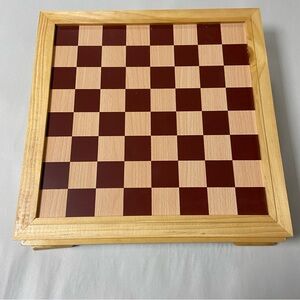 Deluxe 7 In 1 Game Set Wood Chess And Checker Board with Game Pieces